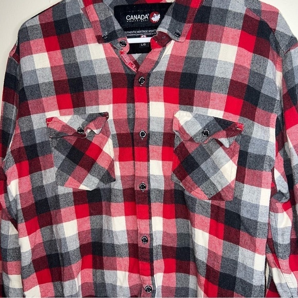 Canada Weather Gear Men’s Buffalo Checked Flannel Button Down Size Large - Picture 6 of 8
